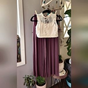 Tenth House "New Horizons/TH22050" Lyrical Costume, Size MA, Ivory and Merlot